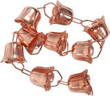 AYNEFY Morning Glory Rain Chain - 9 Cup 1m Length Copper Decorative Rain Catcher for Gutters, Adjustable Downspout Replacement with Flower Design for Garden & Outdoor Drainage