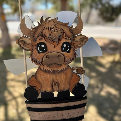 Animal Wind Garden Metal Sculpture Outdoor Art for Yard Patio (White, 30CM)