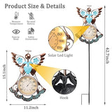 MUMTOP Outdoor Thermometers for Patio-Indoor Outdoor Wall Thermometer - Solar Led Light Angel Outside Decorative Temperature for Home or Garden Decor
