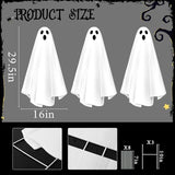 Bunny Chorus Halloween Decorations Outdoor: 3ct Extra Large Scary Ghost Yard Signs with Stakes, Corrugated Plastic, Outside Halloween Decor White Ghost for Kids Home School Yard Lawn Haunted House