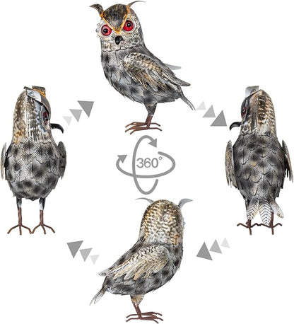Metal Owl Outdoor Statue, Realistic Owl Garden Statue for Yard Home Lawn Patio Outdoor Decoration