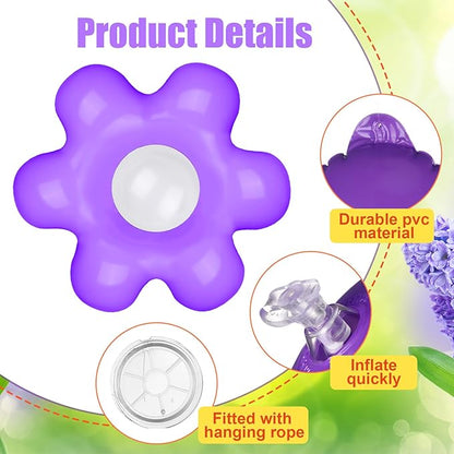 12 Pcs Spring Inflatable Hanging Flowers Colorful Inflatable Hanging Daisy Flower Ball for Spring summer Party Outdoor Decorations