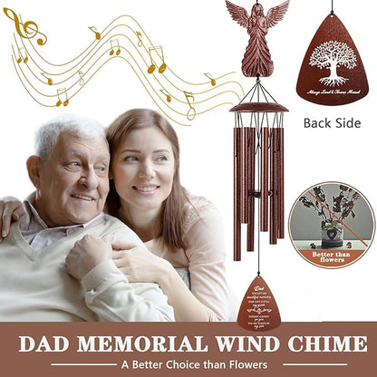 VENBEEL Dad Memorial Wind Chimes, Sympathy Gifts for Loss of Dad, Memorial Gifts for Father Bereavement Condolence Remembrance