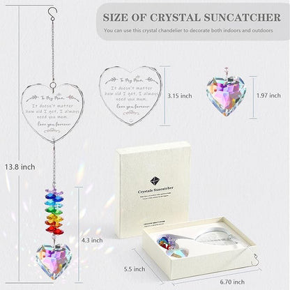 Mom Gift, Mom Birthday Gifts, Crystal Suncatcher Gifts for Mom from Daughter, Happy Mother’s Day