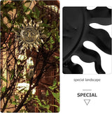 Gadpiparty Metal Wind Chime Outdoor Patio Bell Pendant Retro Iron Wind Chime Garden Hanging Decor with Blessing Design