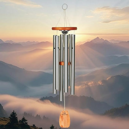 Woodstock Chimes Signature Collection Woodstock Memorial Chime 24'' Amazing Grace Wind Chime Inspirational and Memorial Wind Chimes for Outdoor, Patio, Home or Garden Décor Sympathy Bereavement (AGMU)