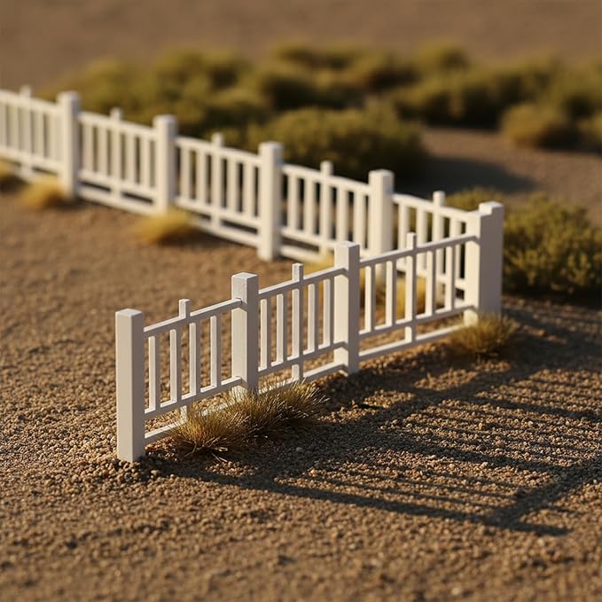 LUOZZY 20 Pcs Miniature Doll Fences Fairy Garden Ornament Vintage Fences Micro-Landscape Dollhouse Decorations