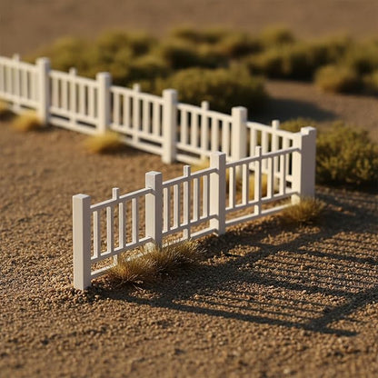 LUOZZY 20 Pcs Miniature Doll Fences Fairy Garden Ornament Vintage Fences Micro-Landscape Dollhouse Decorations