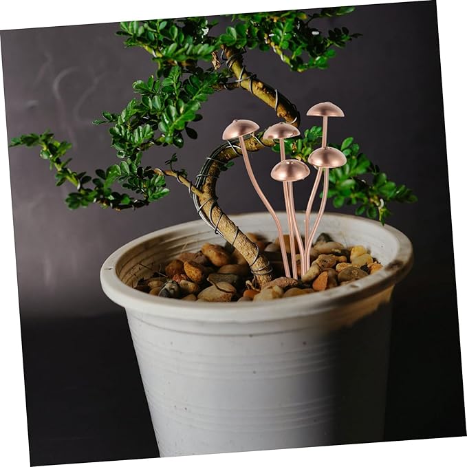 Toddmomy Iron Mushroom Statue Garden Decor Unique Design Mushroom Stake for Garden Art Outdoor Plant Stake for Decor