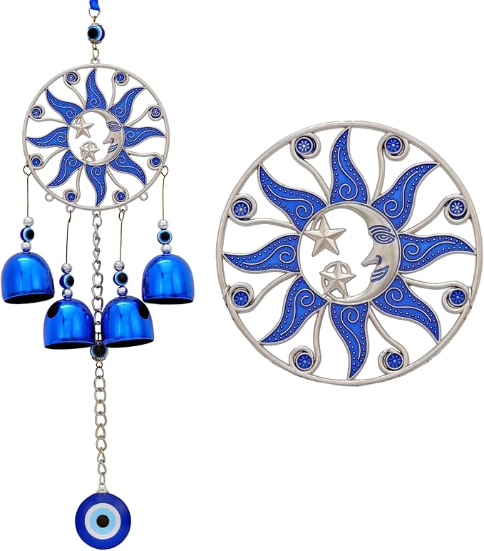 BWINKA Unique Wind Chimes for Outdoor Garden Home Hanging Decoration (Eye-Sun2)