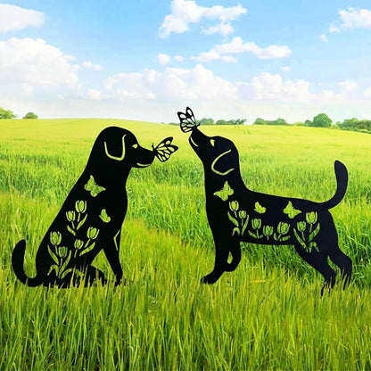 TIGGSY Dog Metal Decorative Garden Stakes Labrador Dog Gifts for Women/Men Animal Silhouette Statues for Yard Art, Outside, Patio, Outdoor Decor, Garden Decorations, Lawn Ornaments