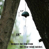 Japanese Wind Chime Cast-Iron Outdoor Ornament for Garden, Patio & Balcony, Hanging Metal Wind-Bell Decoration Gift, Blessing Pendant Windchimes & PVC Wind-Catcher, Hydrangea