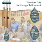 ASTARIN Personalized Happy Retirement Gift, Produced in USA Retirement Wind Chimes for Women Men, 35" Large Deep Tone Wind Chime Retire Gifts for Teacher Co-Workers Boss Husband Friends Parents