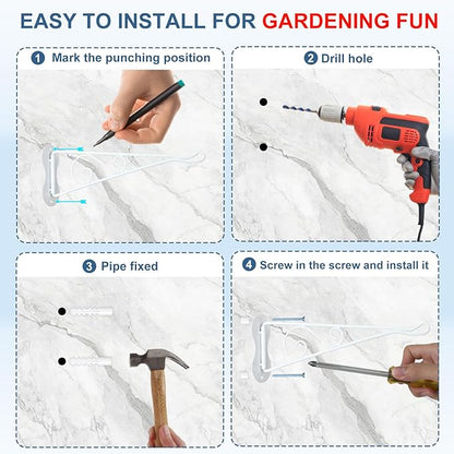 4 Pcs 10 Inch Swivel Hanging Planter Bracket Bird Feeder Hanger White Metal Plant Hanger for Wind Chimes Flower Baskets Lanterns Versatile Hangings Brackets Indoor Outdoor