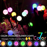 TONULAX Solar Garden Lights, Starburst Swaying When Wind Blows, Solar Lights Outdoor Decorative, Color Changing RGB Light for Yard Patio Pathway Decoration(4 Pack)