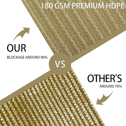 Houssity Zip Cable Ties and Beige 3' x 4' Balcony Deck Fence Privacy Screen Cover Panel Shade Cloth Fabric for Chain Link Fence Patio Pool Railing Porch Playground Dog Kennel Residence Commercial Use