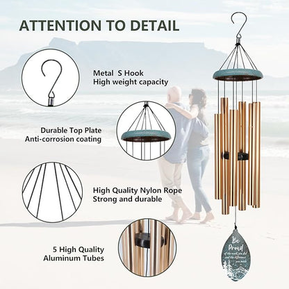 ASTARIN Personalized Happy Retirement Wind Chimes, Tree of Life Retirement Wind Spinner Gift for Women/Men Teacher Coworker 2024, Going Away Farewell Gifts, Deep Tone Larde Wind Chime(Produced in USA)