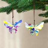 76mm Crystal Hanging Butterfly Prism Suncatcher,Rainbow Glass Butterfly Sun Catcher,AB Prism Hanging Crystals for Window Garden Home Christmas Decor