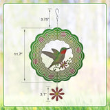 Hummingbird Wind Spinner,Metal Wind Spinners for Outdoor,3D Double Sided Hanging Decor for Indoor,Outdoor,Unique Gifts for Women