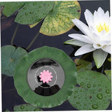 1set Lotus Solar Fountain Solar Bird Bath Outdoor Garden Decor Water Feature Floating Fountain