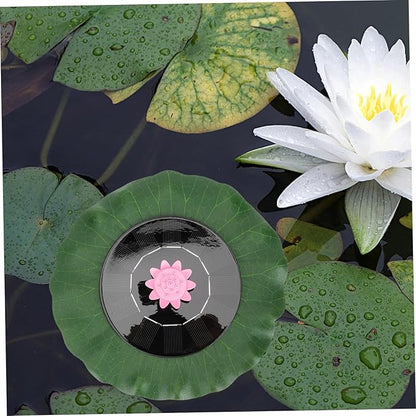 1set Lotus Solar Fountain Solar Bird Bath Outdoor Garden Decor Water Feature Floating Fountain