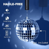 Aoedelyart Disco Ball Motor Hanging Display Motor Rotating Motor Multi-Purposes for Mirror Ball Wind Spinner,Wind Chime,Garden Decor,Hanging Ornament Outdoor Sculpture,Medium Speed 20 RPM(Black)