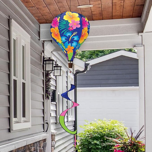 Hello Sunshine Spring Hot Air Balloon Wind Twister 54" x 12" Briarwood Lane