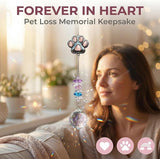 Pet Memorial Gifts for Cats Dogs: Round Ball Crystal Sun Catcher Remembrance Ornament, Cat Memorial Gifts for Loss of Cat, Rainbow Bridge Dog Passing Away Bereavement Pet Loss Sympathy Gift