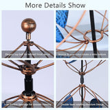 hogardeck Large Wind Spinner Outdoor, 85" Metal Kinetic Wind Spinner with Heavy-Duty Stakes, 360° Rotating Double-Layer Retro Yard Art for Home Outside Garden Lawn Backyard Patio Decor (Blue, Bronze)