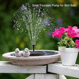 Solar Bird Bath Fountain Pump for Outside,Solar Fountain with 6 Nozzle,Free Standing Floating Solar Powered Water Fountain Pump for Bird Bath, Garden, Pond, Pool, Outdoor 2 Size