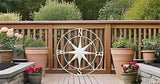 Nightclawing Nautical Compass Wall Decor,Coastal Nautical Beach Decor, Porch Patio Wall Hanging,41" (White)