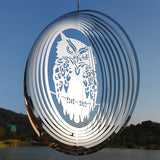 Owl Scarecrow Bird Deterren for Outside Patio Garden Porch Pool Window,16" Mirror High Reflective Bird Scare Devices Wind Spinners Outdoor Decor,Bird Reflectors to Keep Woodpecker Away from House