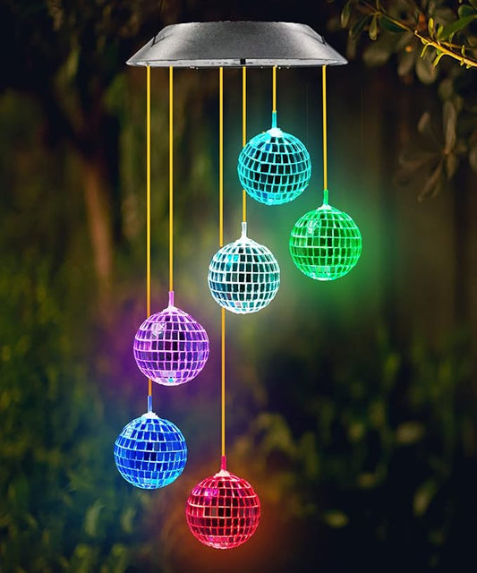 Kwaiffeo Gifts for Women, Solar Disco Ball for Garden Patio Outdoor Decor, Lovely Color Changing Solar Garden Lights, Birthday Gifts for Women, Gifts for Mom Grandma Teacher, Mothers Day Gifts