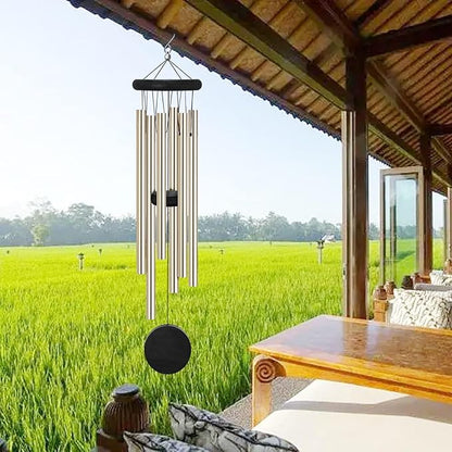 2 Pack Memorial Wind Chimes Outdoor,Garden Wind Chimes with 6 Aluminum Alloy Tubes and Hook,Memorial Wind Chimes for Home Decor Garden Patio Outdoor