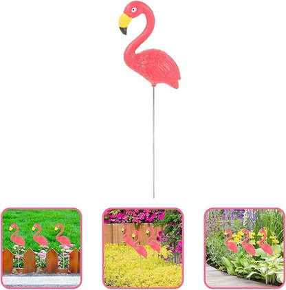 Alasum Resin Flamingo Lawn Ornament with Detachable Legs Weather-Resistant Garden Statue for Outdoor Decor Miniature Landscape Home and Office Decoration