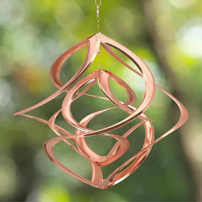 Red Carpet Studios The Original Cosmix Deluxe Helix Wind Spinner, Large 20-Inch, Double Copper