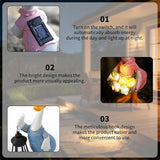 Goose Garden Statue Solar Light, Waterproof LED Decorative Lamp, Outdoor Solar-Powered Yard Art for Garden Patio Pathway Decoration & Housewarming Gift(A Pair)