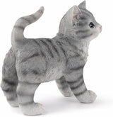 Orange Standing Cat Statues Outdoor Decorative, Cat Memorial Statue for Yard Lawn Patio Porch, Garden Pet Grave Marker Figures,