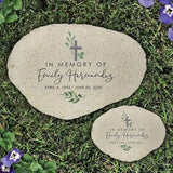 GiftsForYouNow Personalized Memorial Garden Stone, Watercolor in Memory of Flat Garden Stone, Loss of Loved One, Sympathy Gift