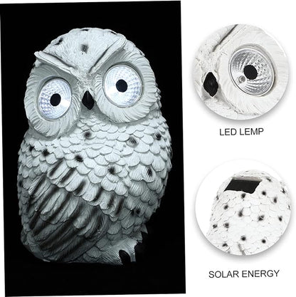 Vaguelly Creative Solar Resin Sculpture Outdoor Indoor Decor for Garden Patio Backyard Solar Powered Night Light for Home Landscaping