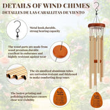 Yookeer Spanish Wind Chimes Best Gift Mother Birthday Gift from Daughter Son Love Reminder Gifts for Mama Grandmother Bonus Mom Birthday Mother's Day (Bonus Mom)