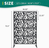 GarveeLife Decorative Metal Garden Fence Panels, Black Outdoor Scroll Design Border for Yard, Flower Bed, Patio & Pool, Rust-Proof & Easy Snap-Together Installation, Flower