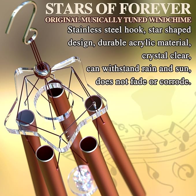 Personalized Memorial Wind Chime with Custom Photo, Name & Date - Thoughtful Sympathy Gift for Garden, Porch, Backyard & Patio Decor