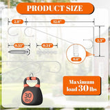 Plant Hangers Outdoor (2 Pack-15.5 Inch White) Plant Hooks Heavy Duty Iron Plant Hanger Hook for Wall, Hanging Plant Bracket for Planters, Bird Feeders, Lanterns, Wind Chimes, Outdoor