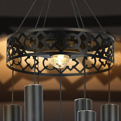 42" Solar Deep Tone Wind Chimes for Outside Clearance, Large Metal Windchimes for Loss of Loved One, Memorial Heavy Duty Chimes Outdoor for Garden,Sympathy Gifts，Black