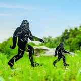 EZTZEN 15.8 inch Bigfoot Outdoor Decor Big Foot Sasquatch Gifts for Men/Dad/Women Metal Bigfoot Silhouette Statues for Yard Decor, Garden Decor, Yard Art, Forests, Yard Display, Lawn Decorations