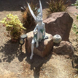 Angel Figurine Outdoor Statue, 9'' Brown Resin Angel Craft for Home, Table, Lawn, Yard, Porch, Patio, Christmas, Housewarming Gifts