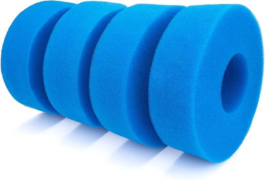 4-Pack Foam Sponge Filter Media, Compatible with Laguna Pressure-Flo 1400 gal. (5000 L) and 2000 gal. (6000 L) UVC Filters, Replacement for Part PT1736 PT1503