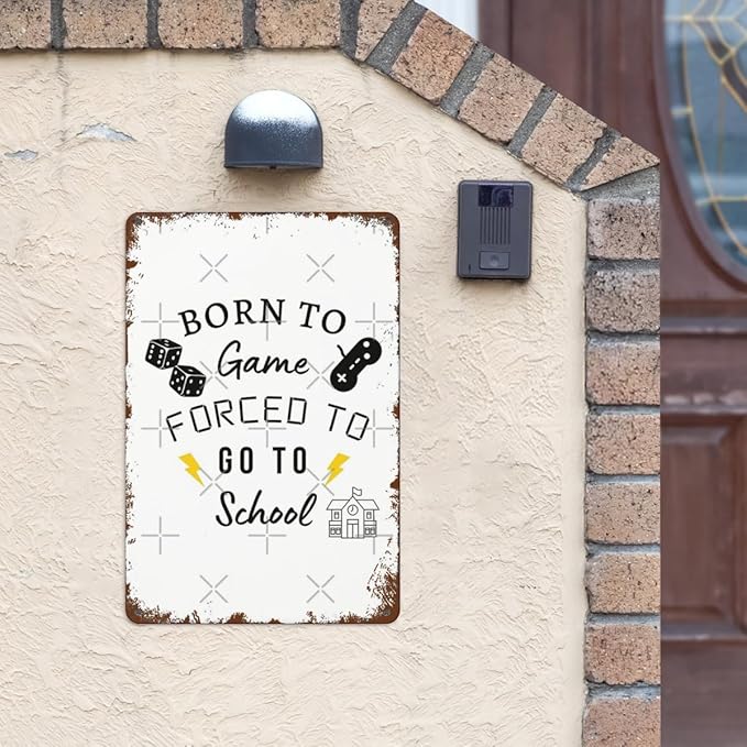 Retro Metal Tin Sign For A Game You Don't Need A Teacher Funny Wall Decor for Home,Garden,Patio,Yard,Office,Vintage 8x12 Inches Room Decorations
