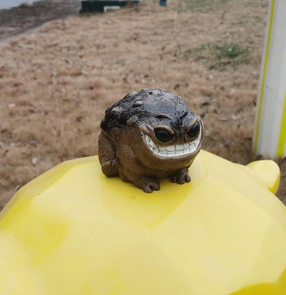 MOLMH Weird Ugly Funny Monster Frog Obese Toad Garden Accessories Quirky Outdoor Accents Decorative Statue Novelty Home Office Sculpture Unique Gift